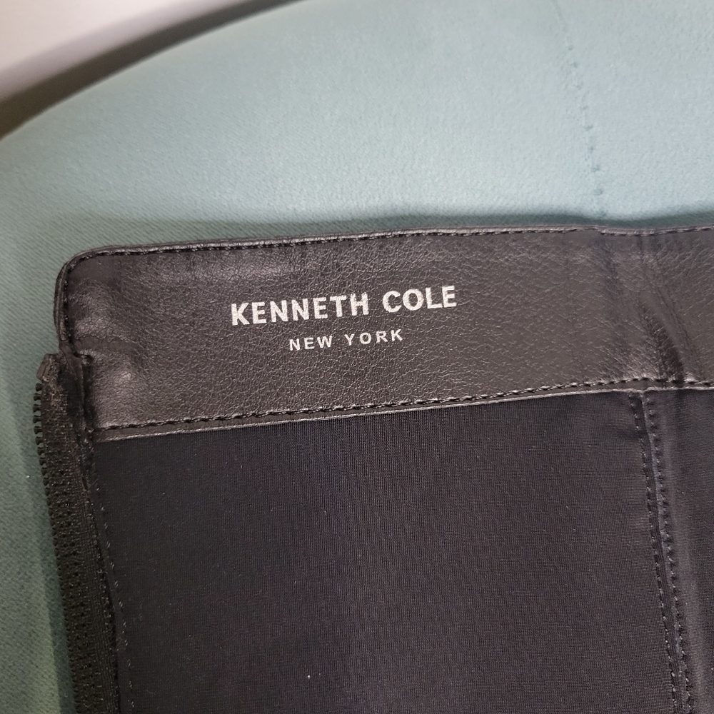 Kenneth Cole  Levon Black Leather Tall Riding Boots Size 10 - Picture 10 of 16